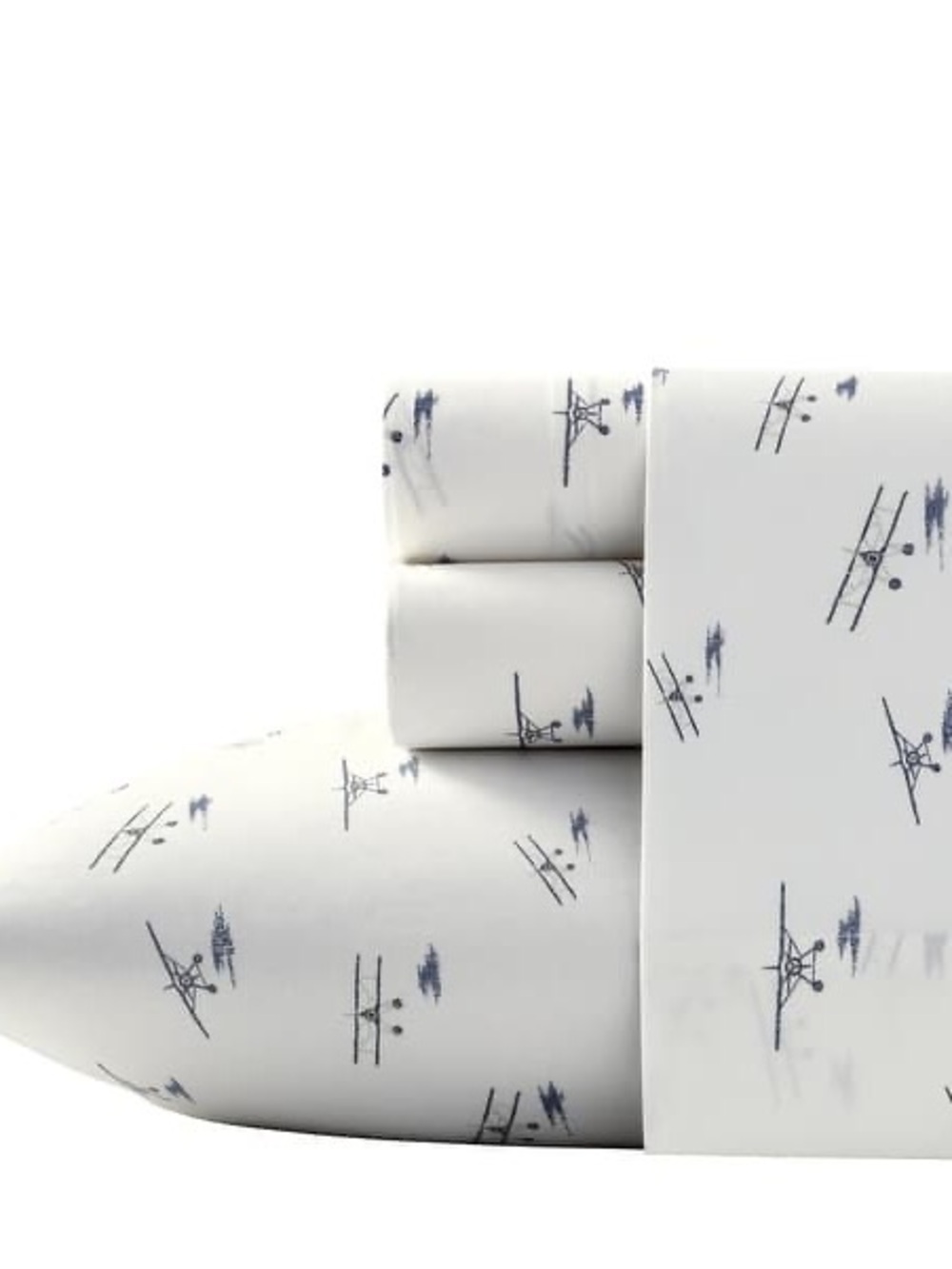 Eddie Bauer Crisp & Breathable Cotton Percale Deep Pocket Sheet Set -Sz Full
